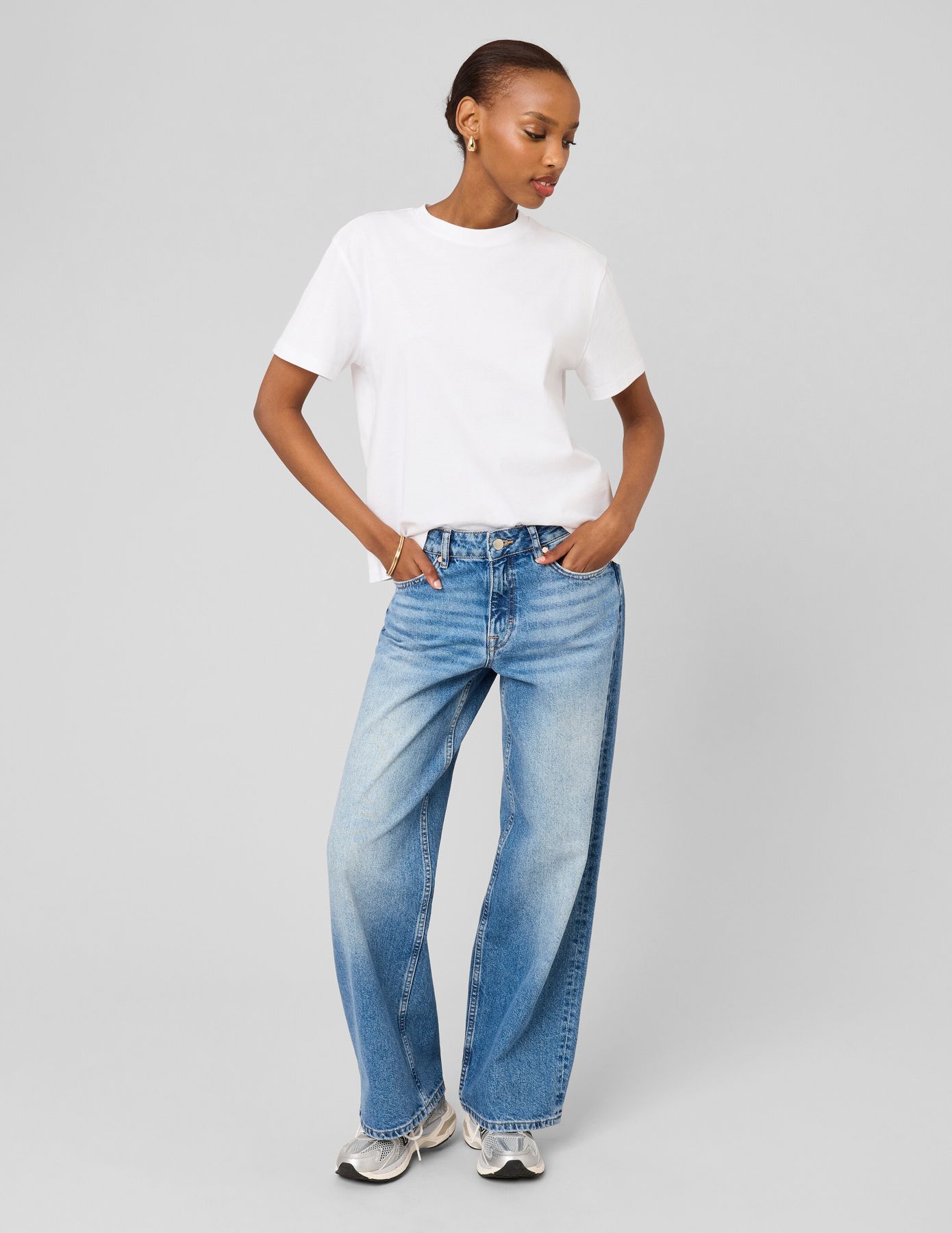 Jean wide leg taille basse