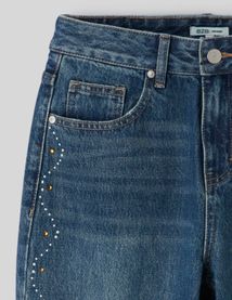 Jean straight strass