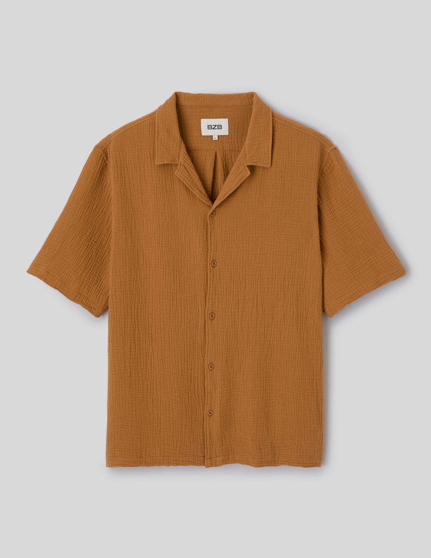 Chemise manches courtes gaze de coton