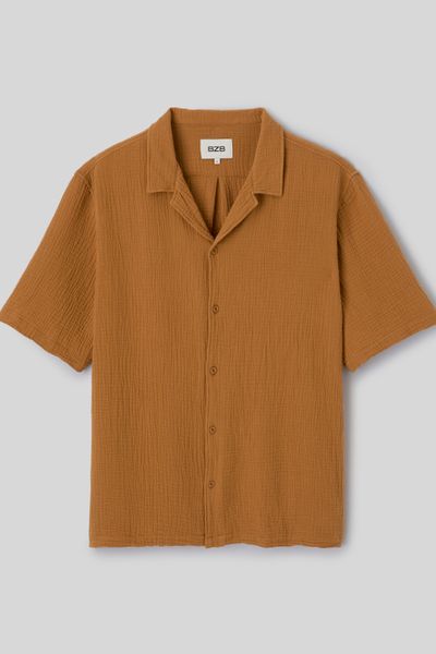 Chemise manches courtes gaze de coton