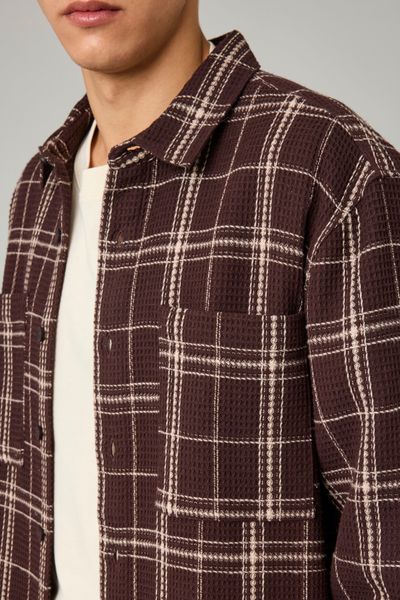 Surchemise waffle à carreaux