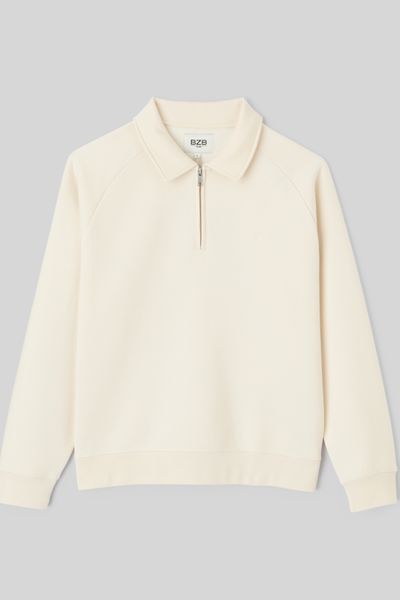 Sweat col polo zipp&eacute;