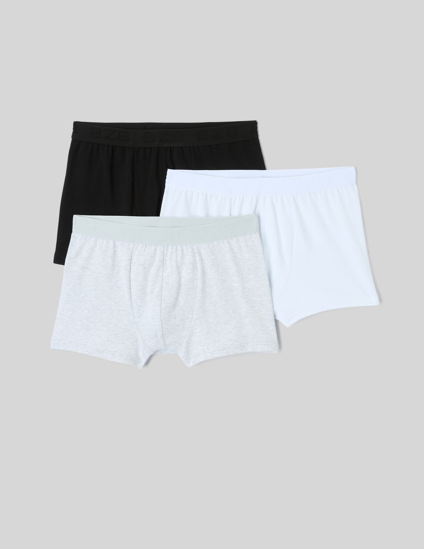 Lot de 3 boxers unis