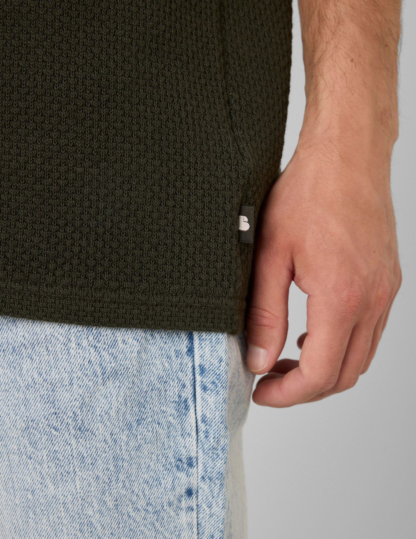 T-shirt maille textur&eacute;e