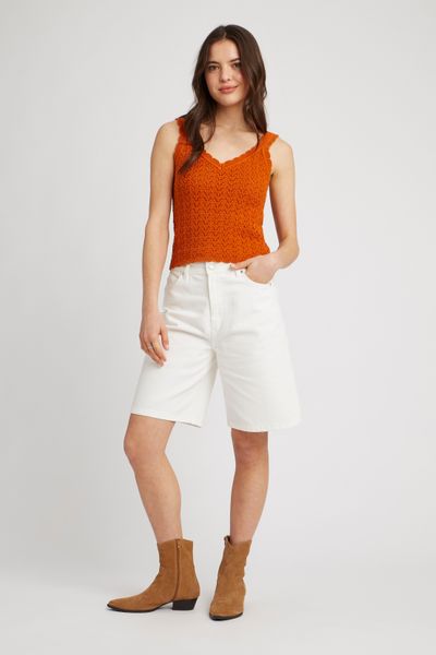 Débardeur ajouré en crochet