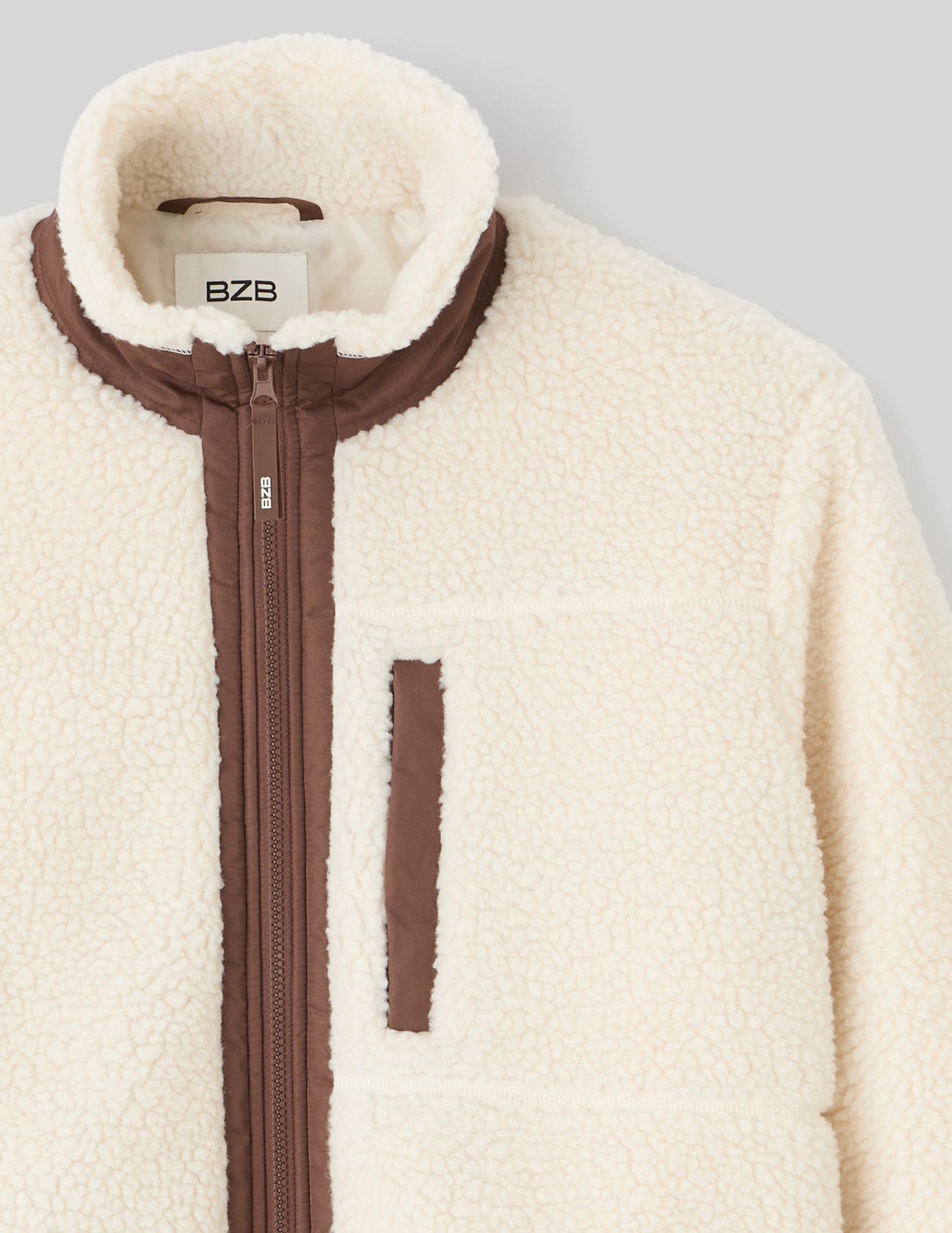 Blouson zippé sherpa
