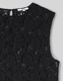 Top sans manche en dentelle