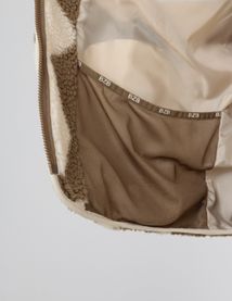 Veste sherpa zippée fleurs