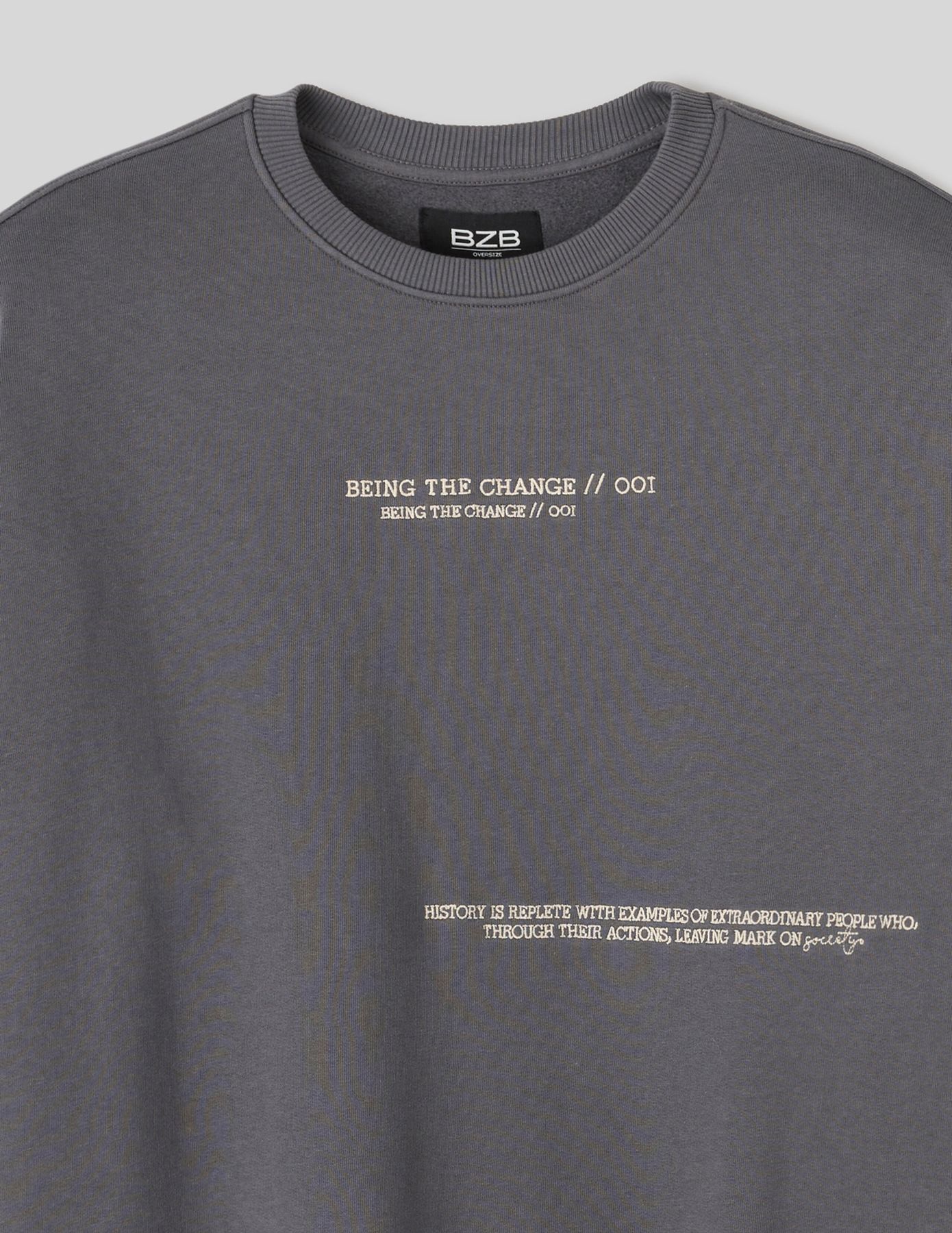 Sweat col rond brod&eacute;