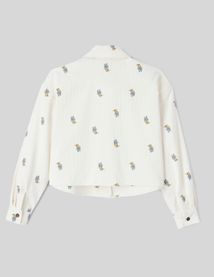 Surchemise velours brod&eacute;e