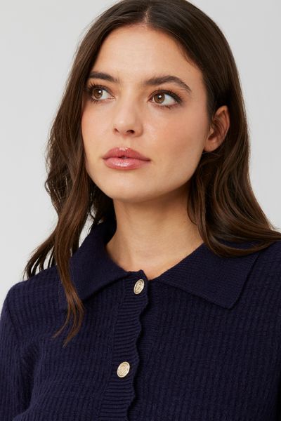 Gilet col polo boutonné