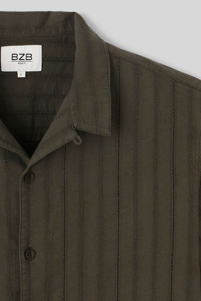 Chemise manches courtes broderie anglaise
