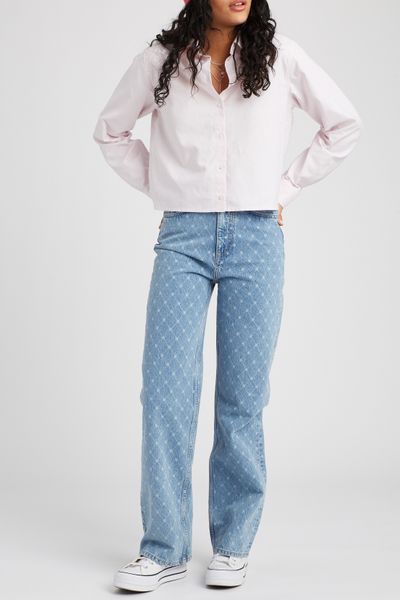 Chemise courte ray&eacute;e