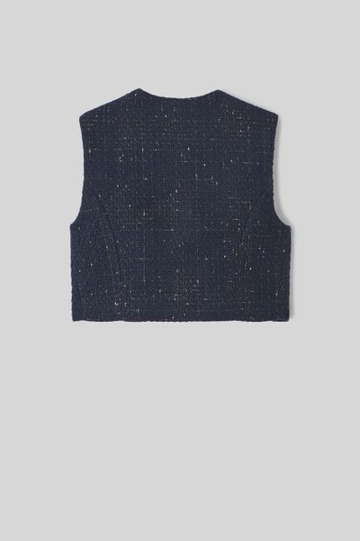 Gilet sans manches en tweed
