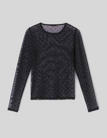 T-shirt r&eacute;sill&eacute; imprim&eacute; flock