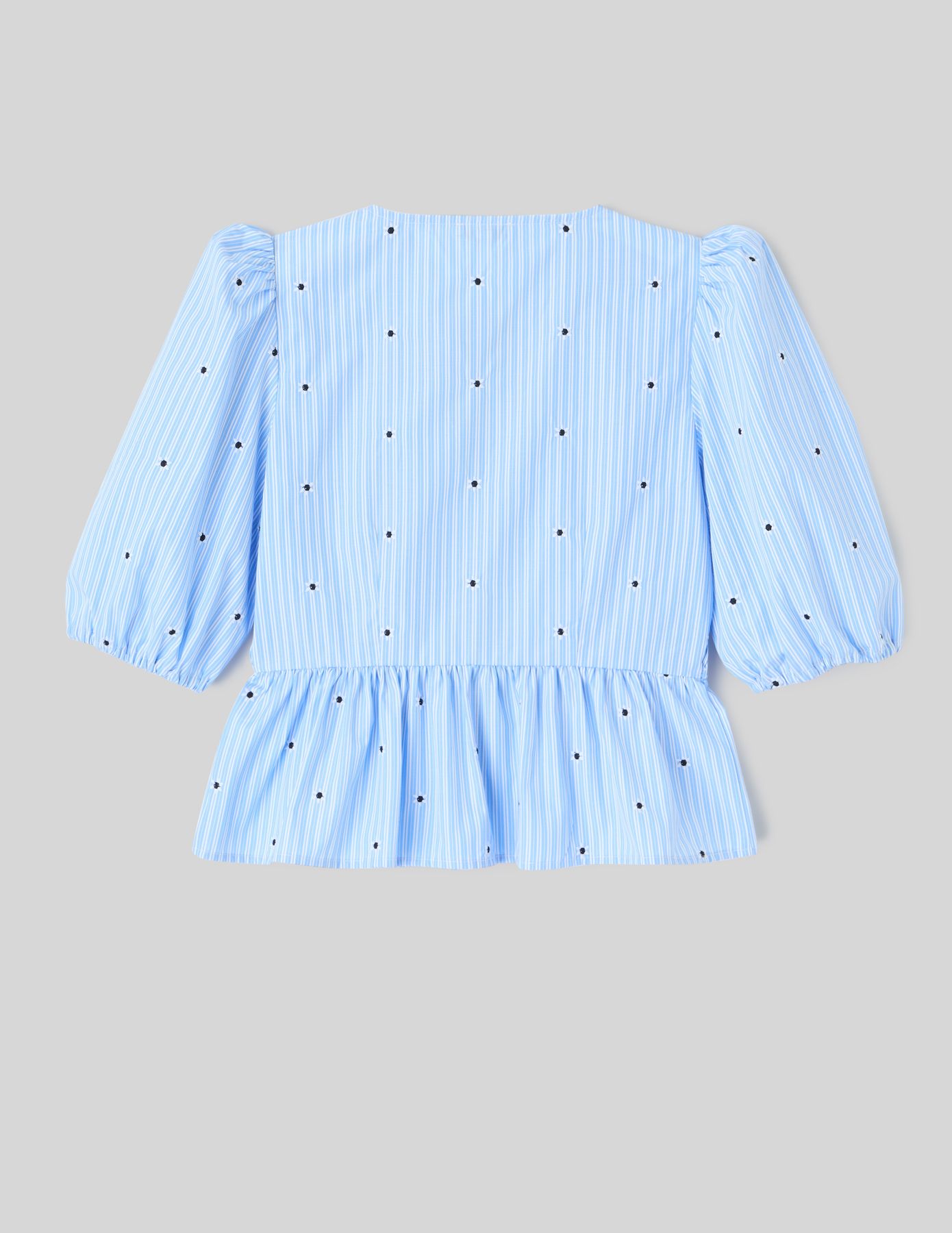 Blouse &agrave; nouer motif ray&eacute;