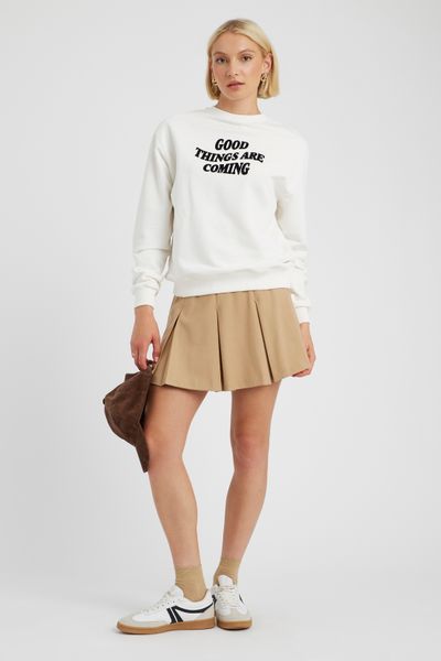 Jupe short à plis plats