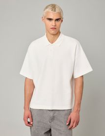 Polo boxy maille lourde