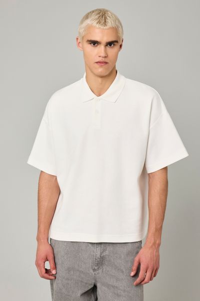 Polo boxy maille lourde