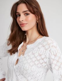 Gilet ajouré uni