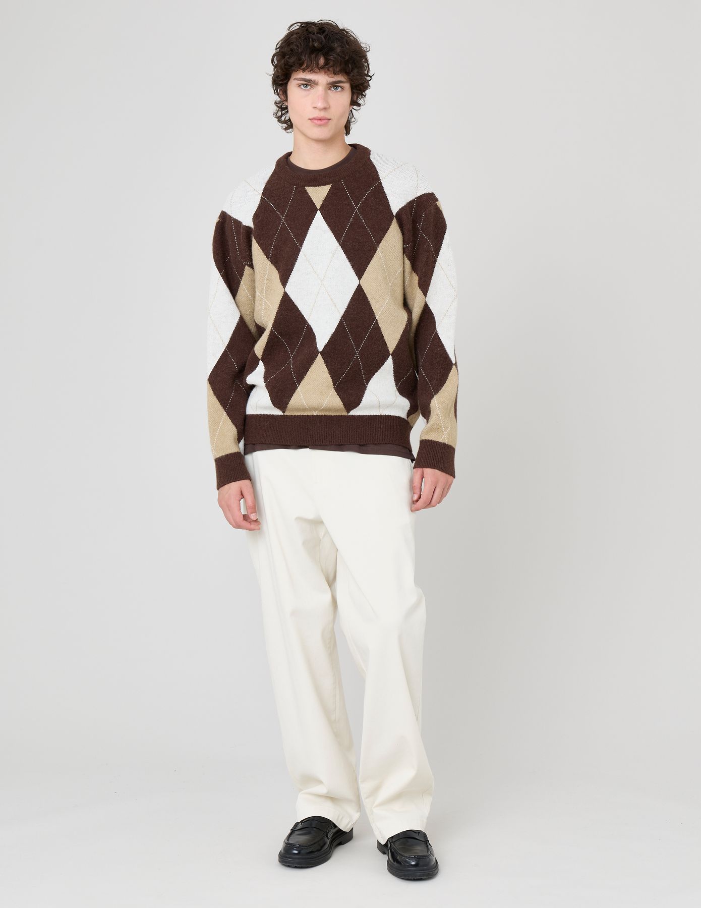 Pull à motif losange