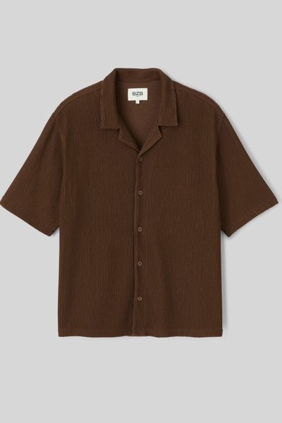 Chemise manches courtes plissée