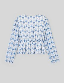 Blouse en voile imprimée