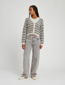 Gilet rayé pailleté