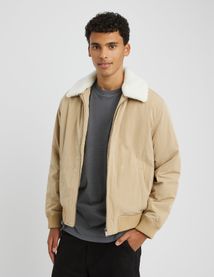 Veste zippée col sherpa
