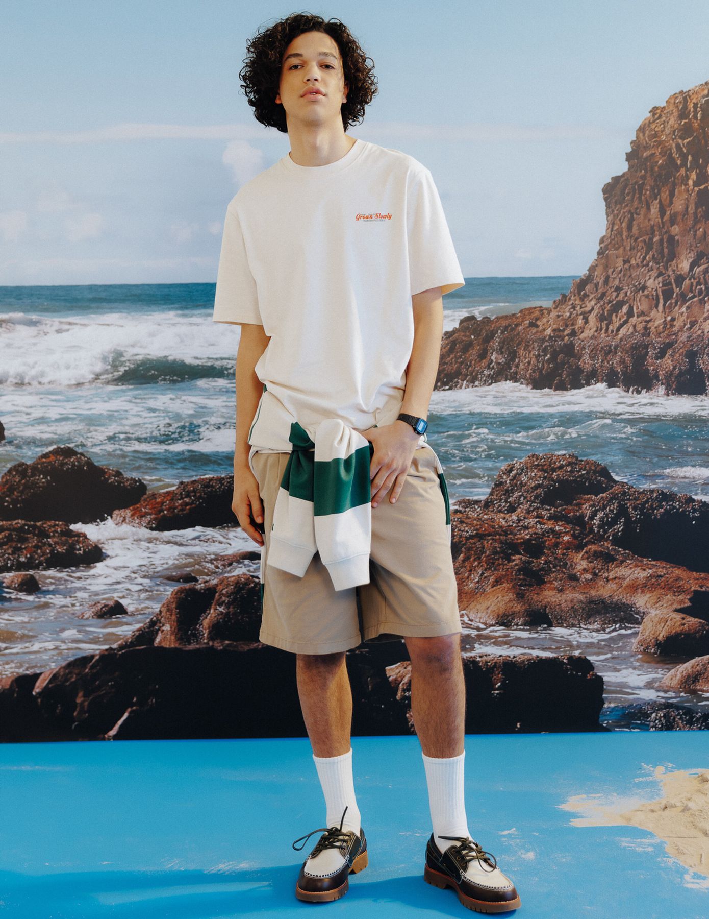 Bermuda chino &agrave; plis