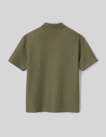 Polo maille gauffrée