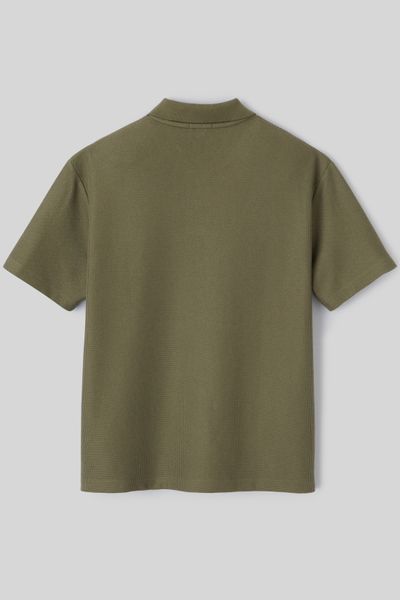 Polo maille gauffrée