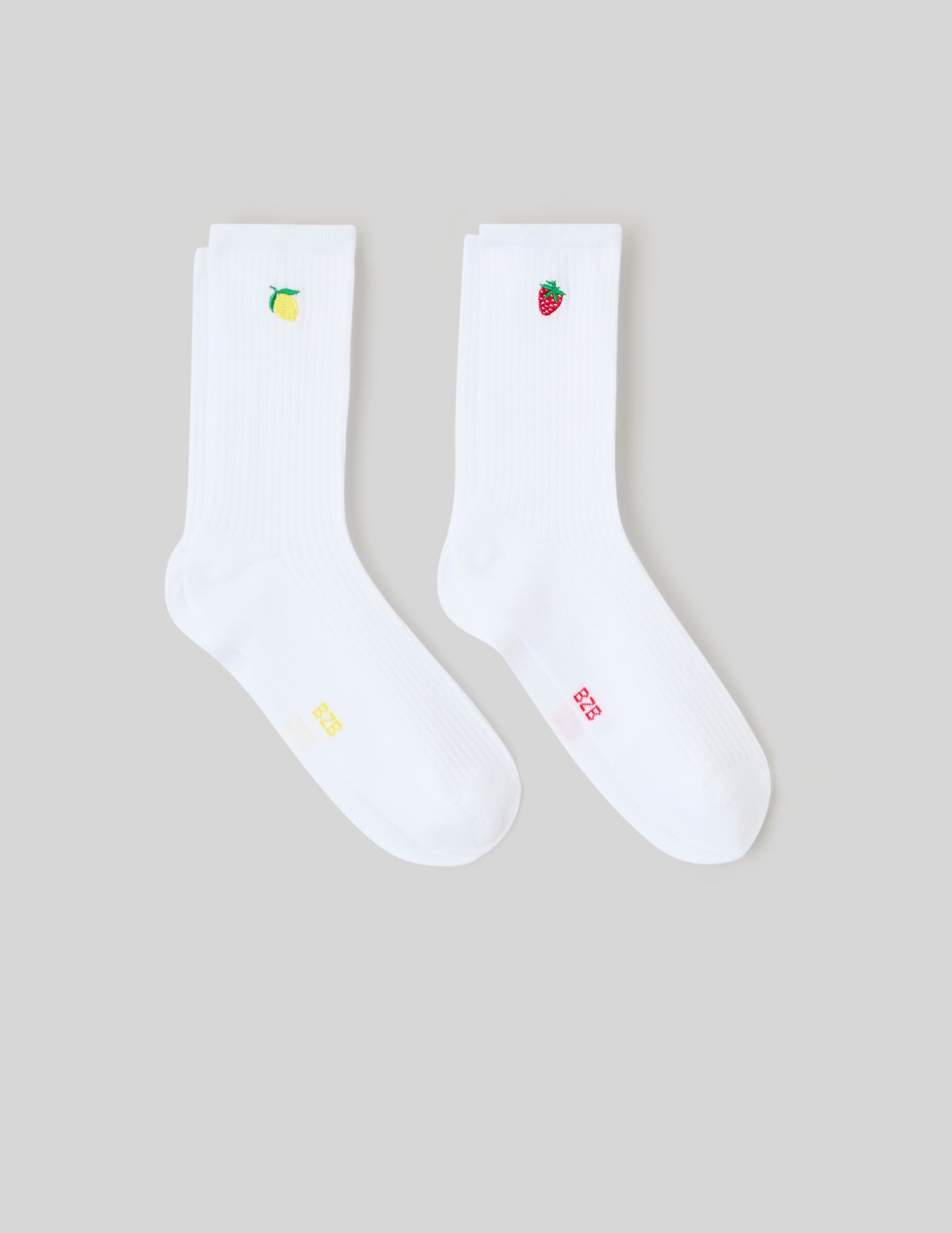 Lot de 2 paires de chaussettes brodées
