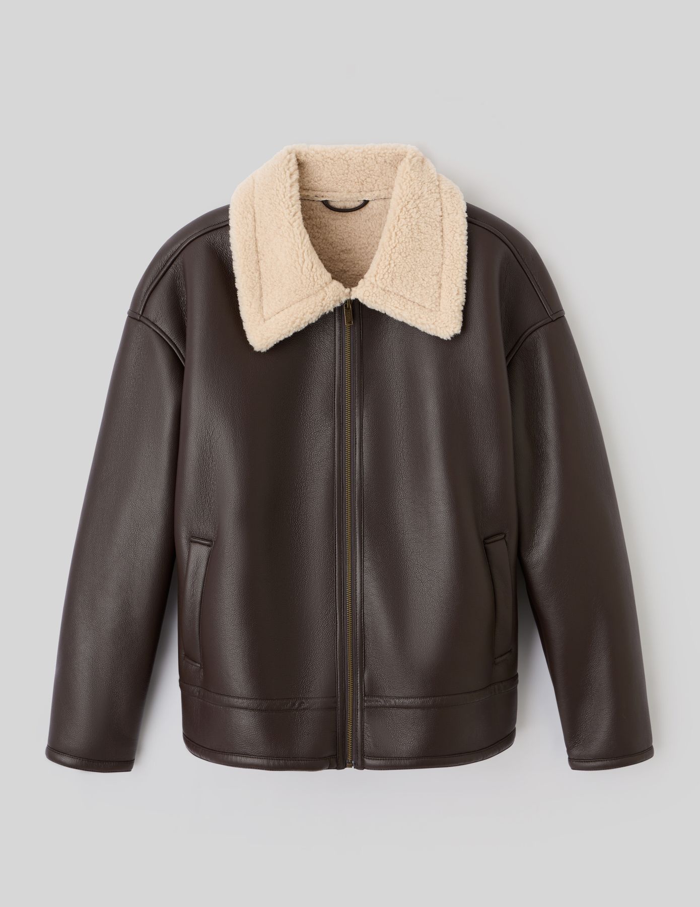 Blouson zippé col sherpa