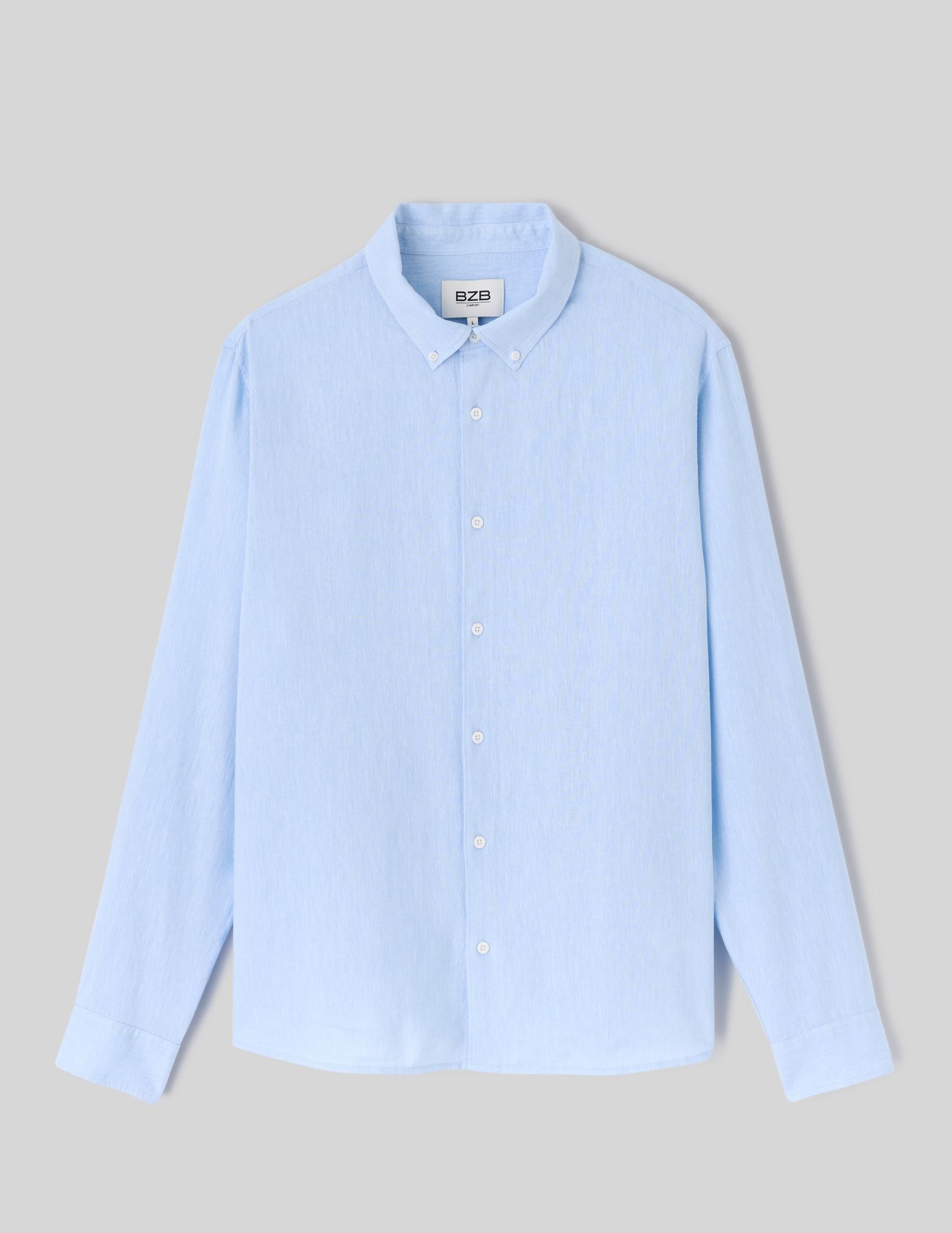 Chemise manches longues viscose lin