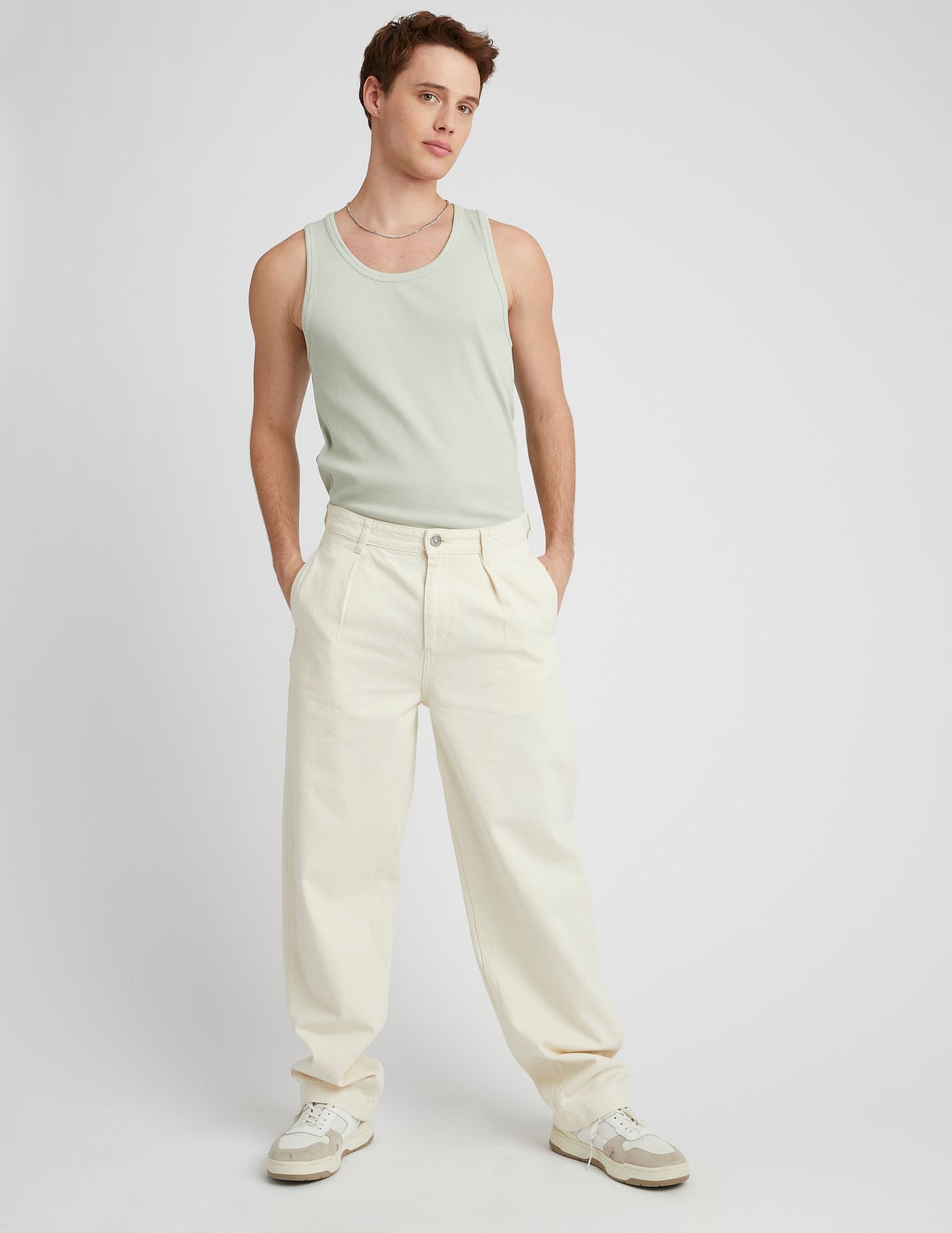 Pantalon twill à pinces