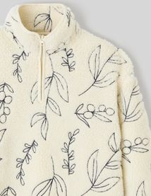 Sweat sherpa brodée