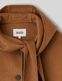 Manteau &agrave; col &eacute;charpe