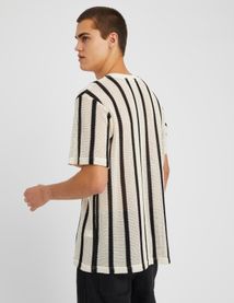 T-shirt tricot &agrave; rayures