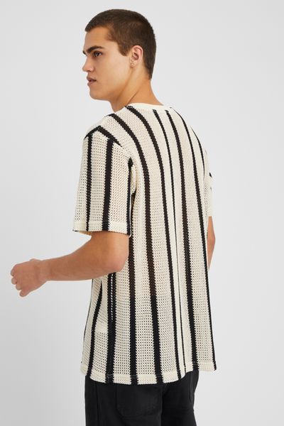 T-shirt tricot &agrave; rayures