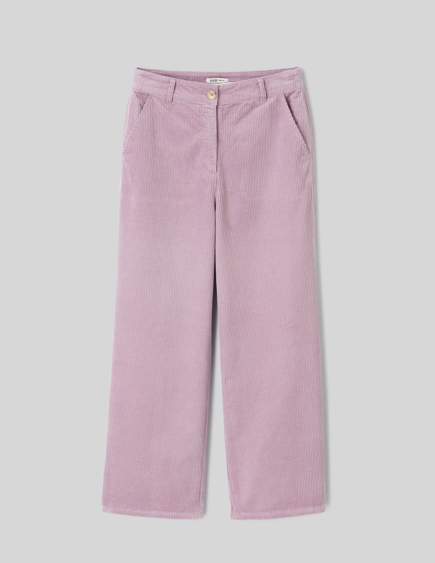 Pantalon wide leg velours cropped