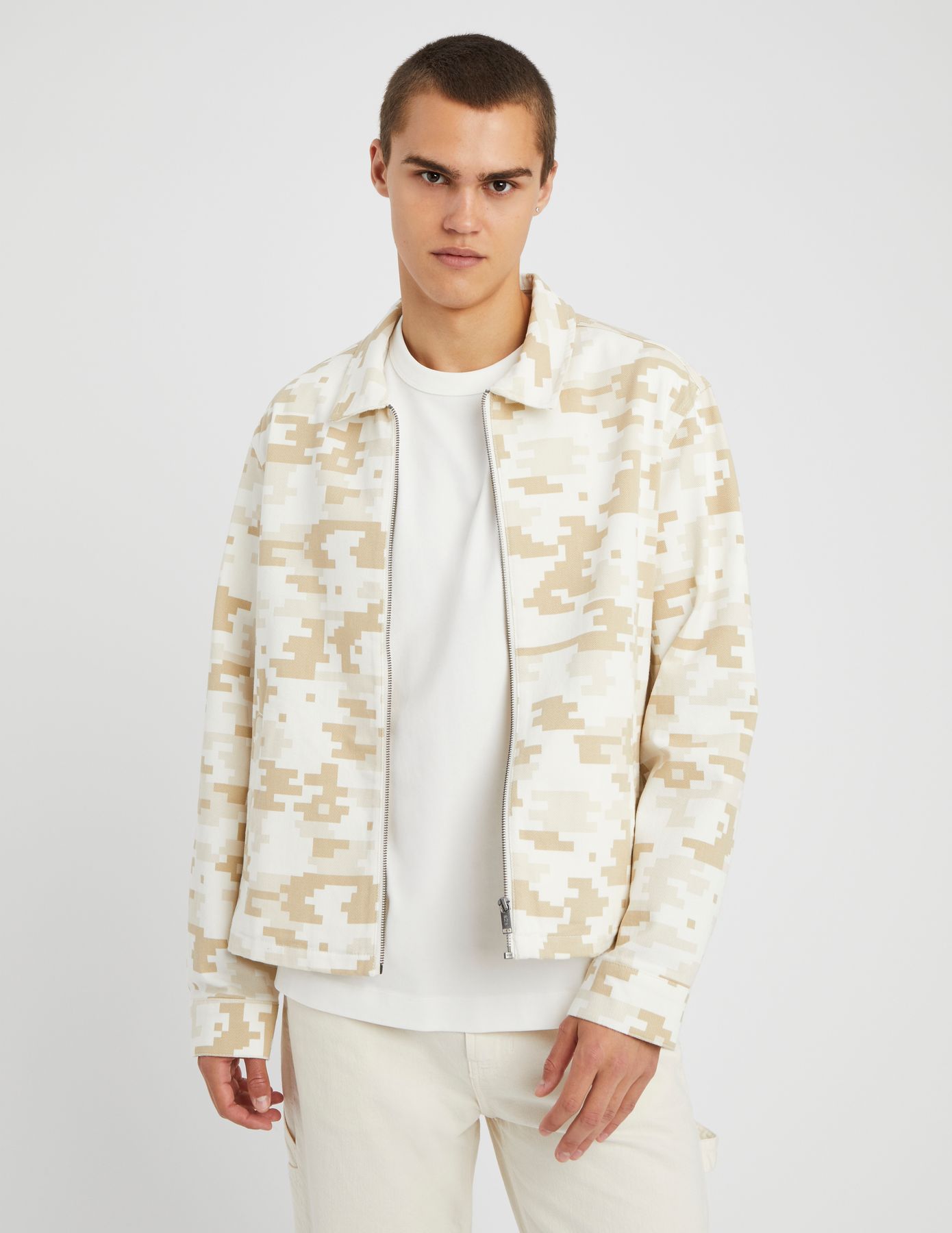 Veste zipp&eacute;e imprim&eacute;e