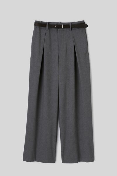 Pantalon large &agrave; pinces
