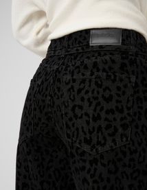 Pantalon imprim&eacute; coupe droite