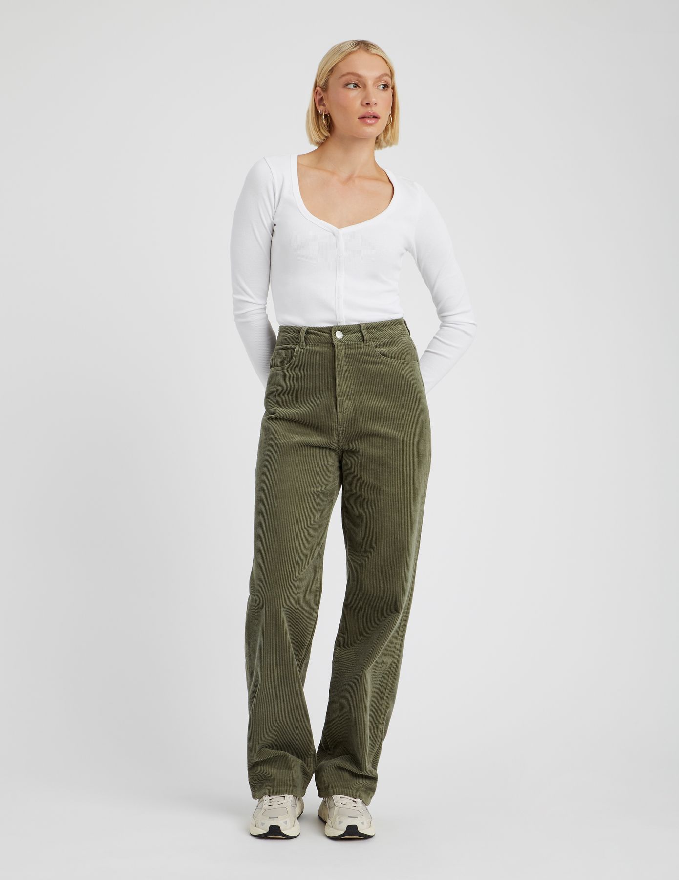 Pantalon velours straight