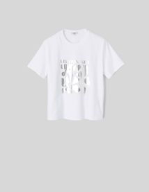 T-shirt imprim&eacute; argent&eacute;