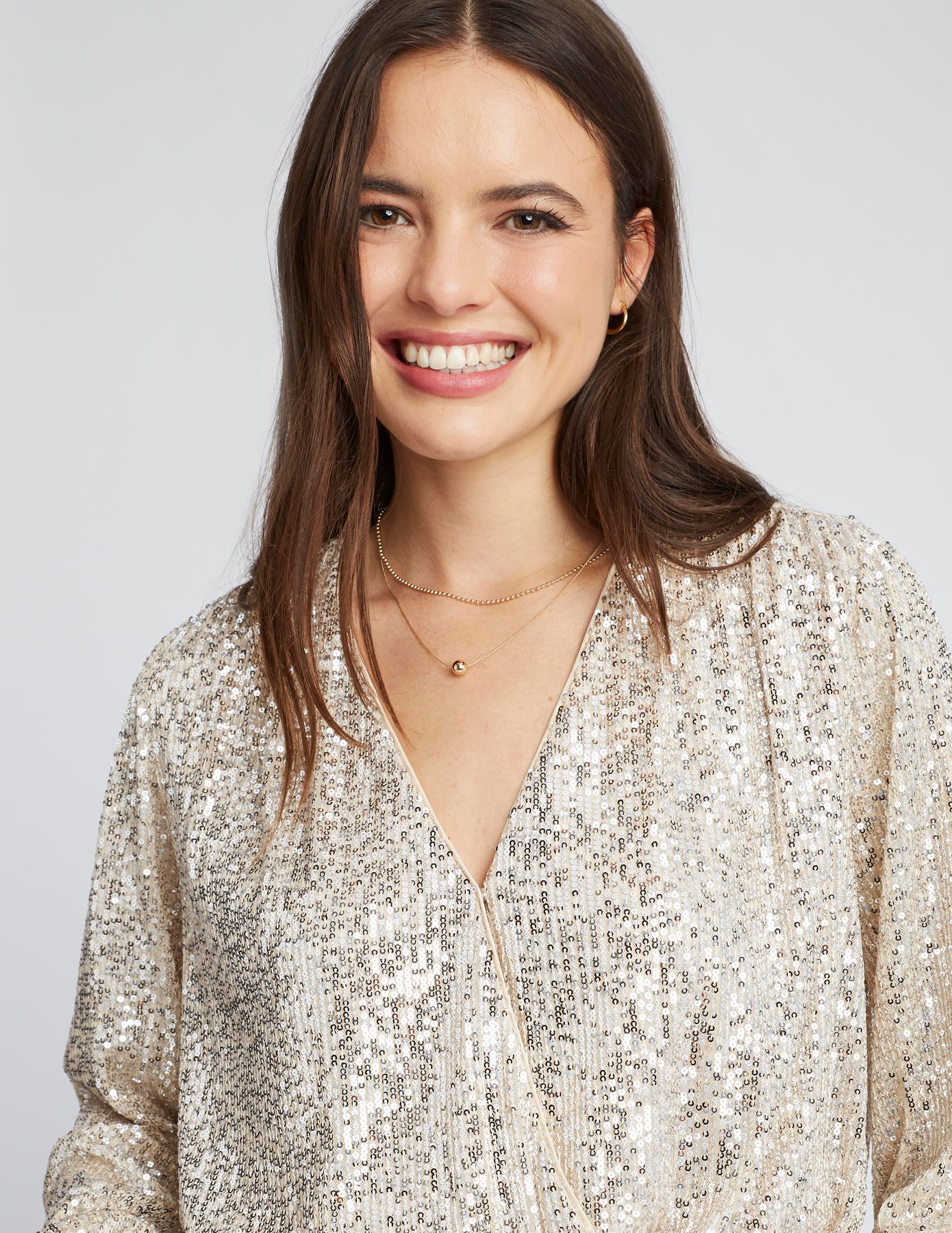 Blouse &agrave; sequins