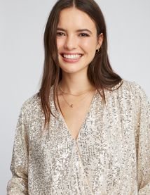 Blouse &agrave; sequins