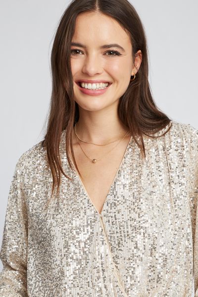 Blouse &agrave; sequins