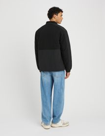 Veste zippée bi matière